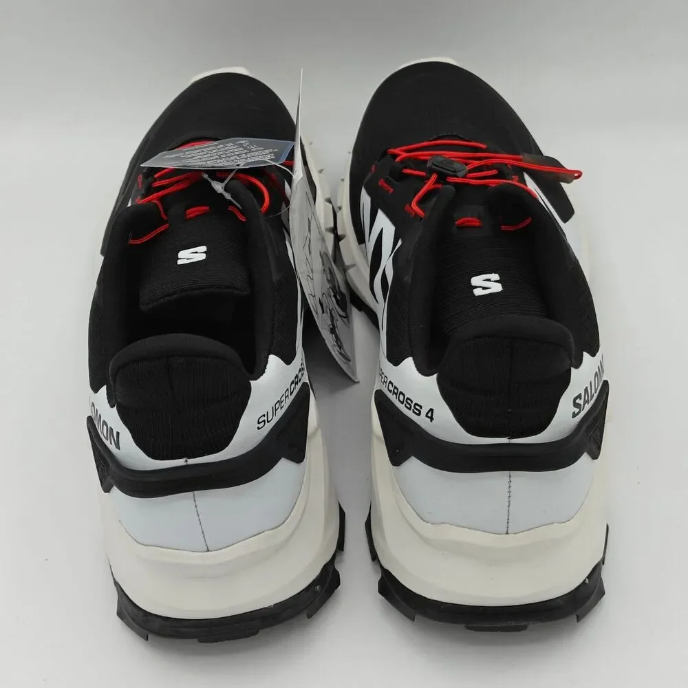Salomon Supercross 4 Trail Running Shoes Men’s Black White Red Size US 9 Hiking